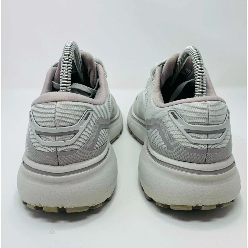 Brooks Ghost 15 Women's Size 7.5 B Running Shoes White Gray 1203801B112 Comfort